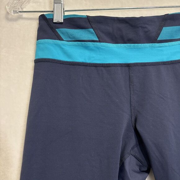 Lululemon Run Inspire Crop II Inkwell Quilt Winter Micro Macro Stripe Surge 6 - Picture 2 of 14